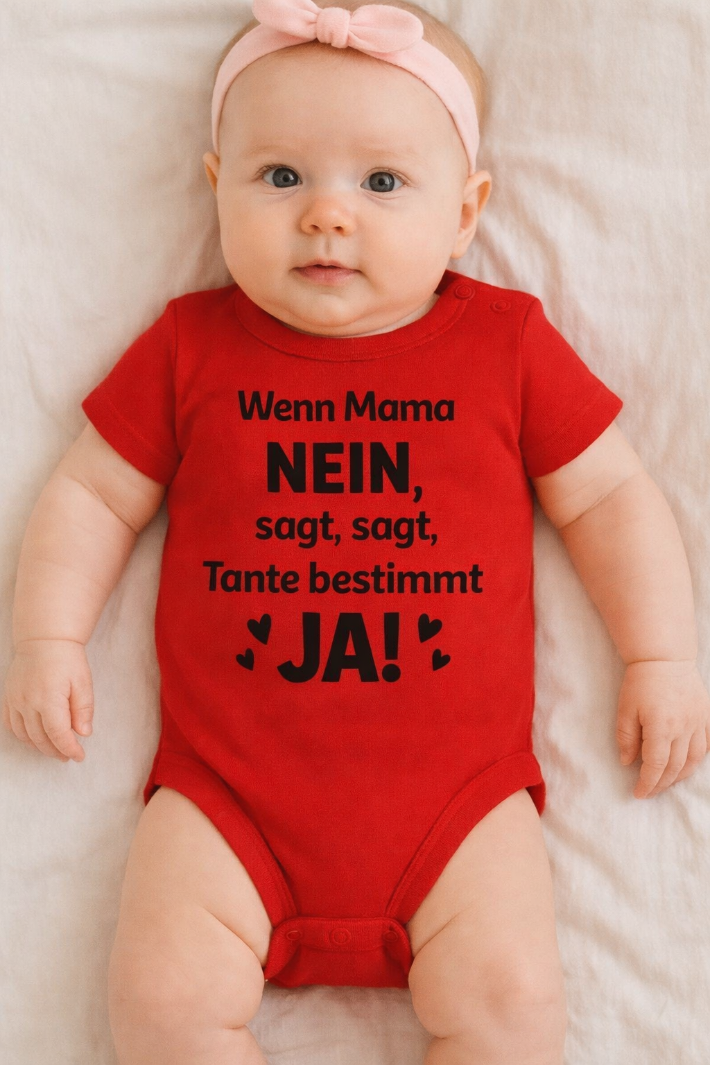 Babybody „ Wenn Mama NEIN sagt, sagt Tante bestimmt JA!:” – Süßer Strampler aus 100% Baumwolle