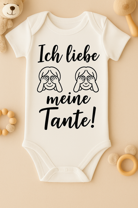 Babybody „Ich liebe meine Tante!” – Süßer Strampler aus 100% Baumwolle