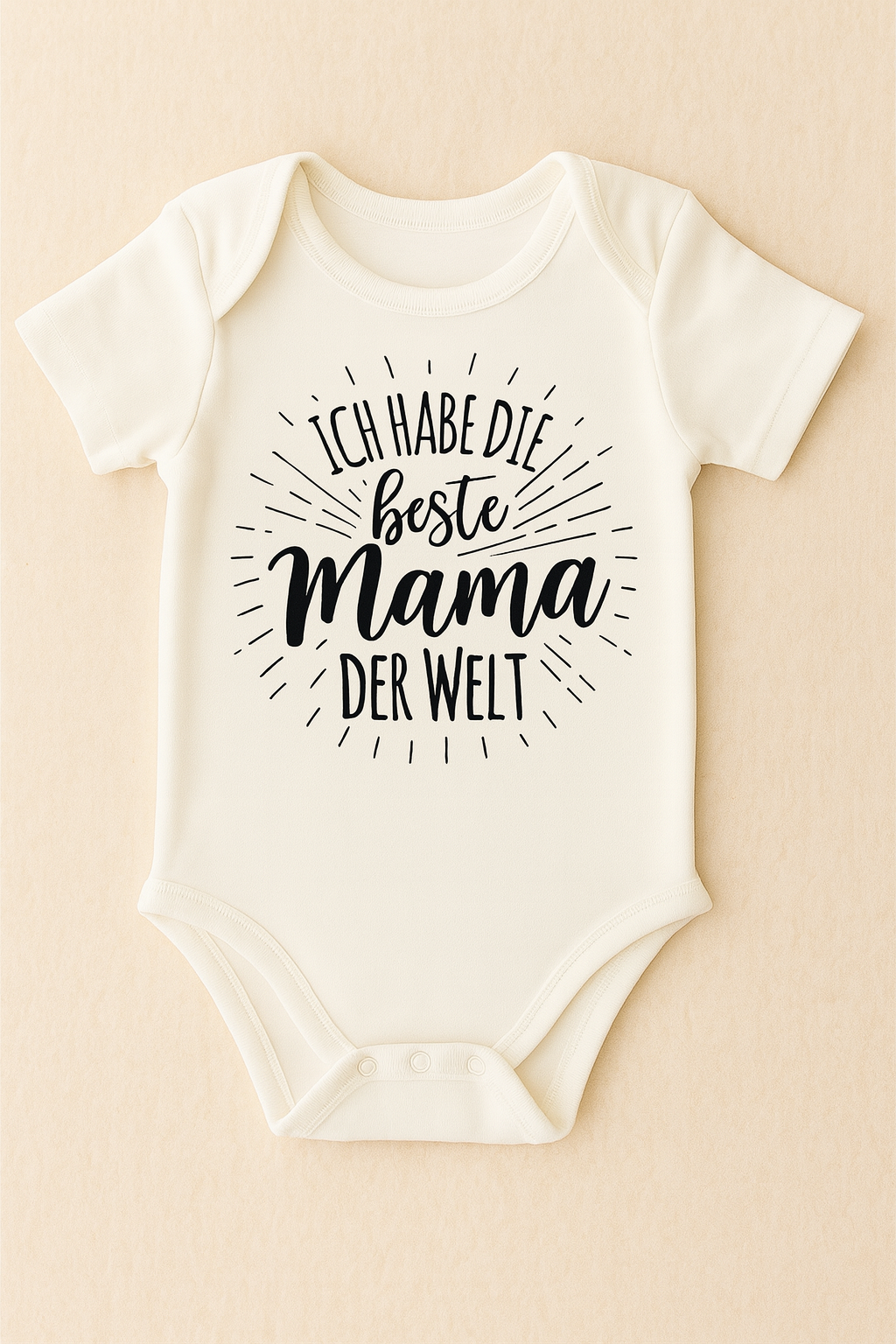 Babybody „ Ich habe die beste Mama der welt!” – Süßer Strampler aus 100% Baumwolle