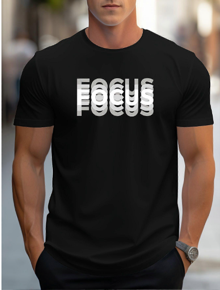 T-Shirt „FOCUS“, 100% Baumwolle