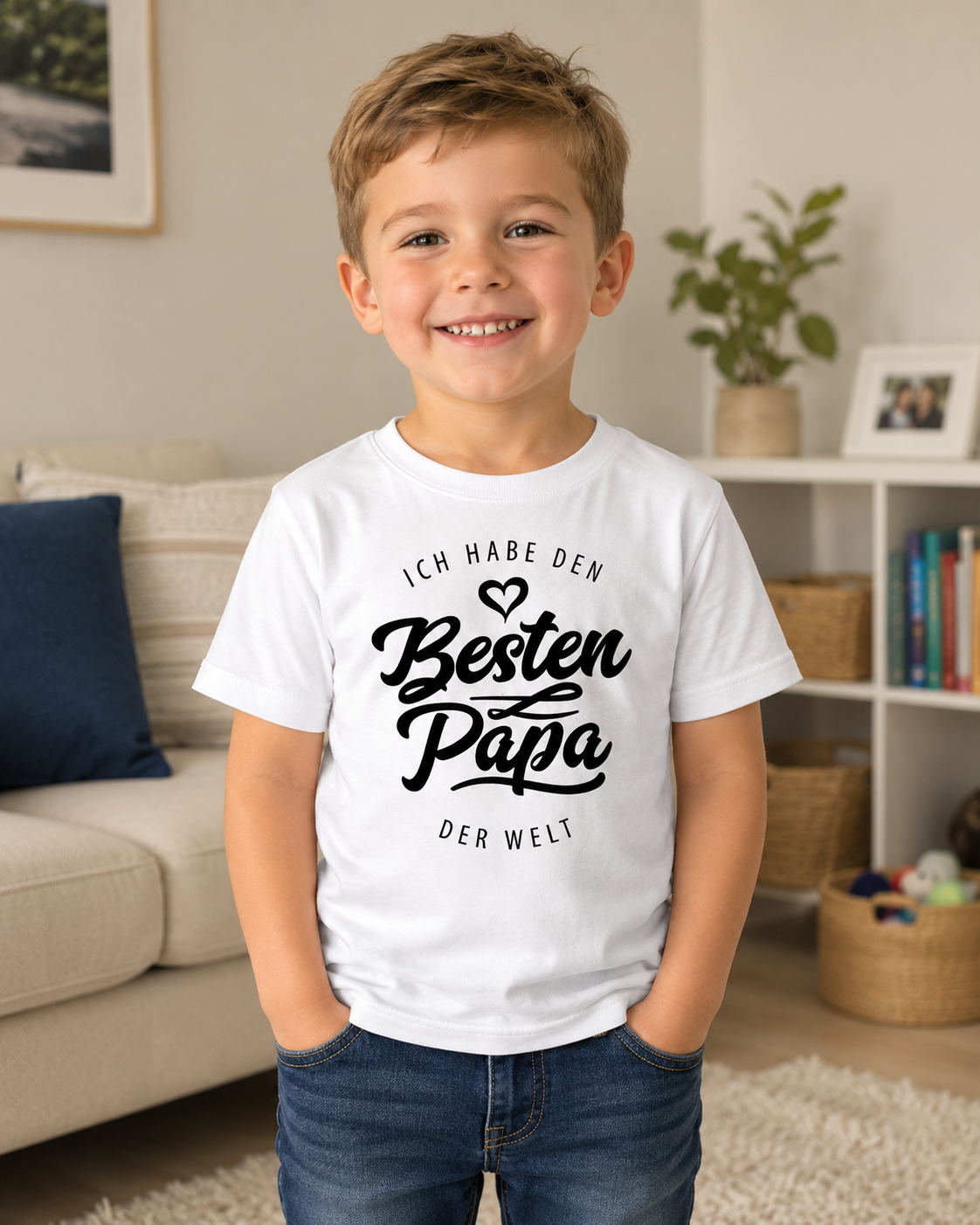 Kinder-T-Shirt „Ich habe den besten Papa der Welt” – Süßes Shirt aus 100 % Baumwolle