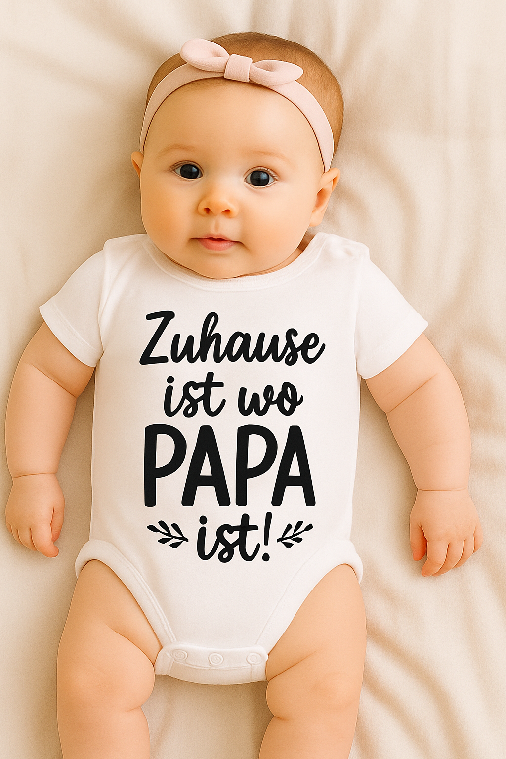 Babybody „Zuhause ist, wo PAPA ist!” – Süßer Strampler aus 100% Baumwolle