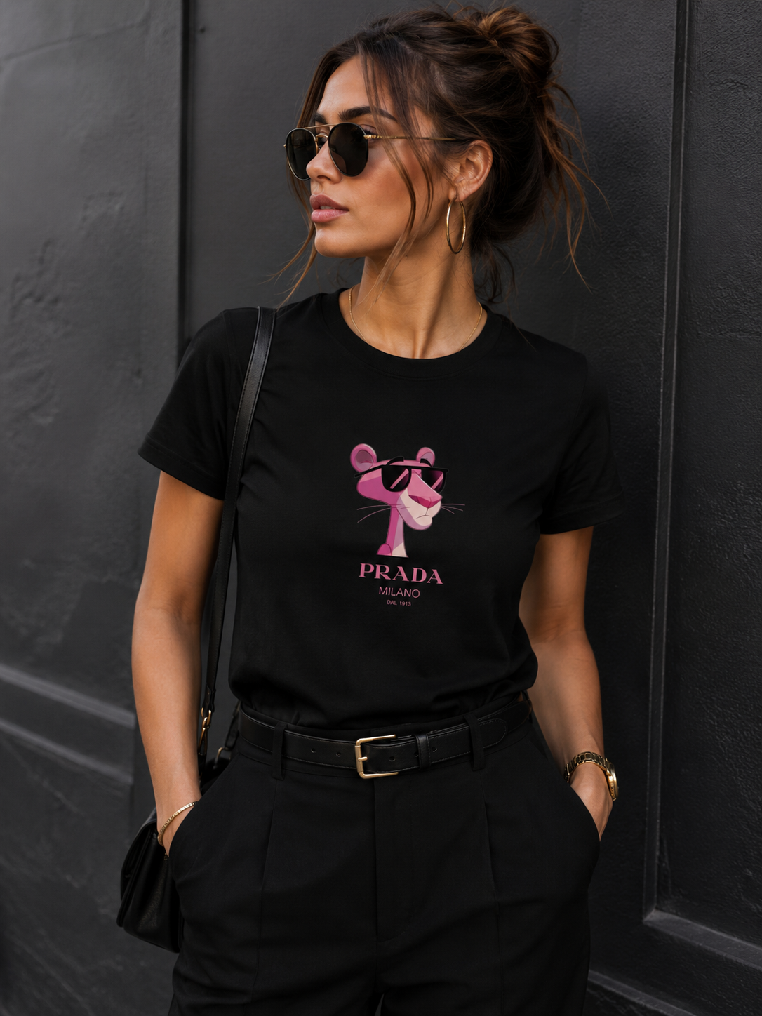 Damen-T-Shirt mit Pink Panther Design – Stylisches Shirt aus 100 % Baumwolle