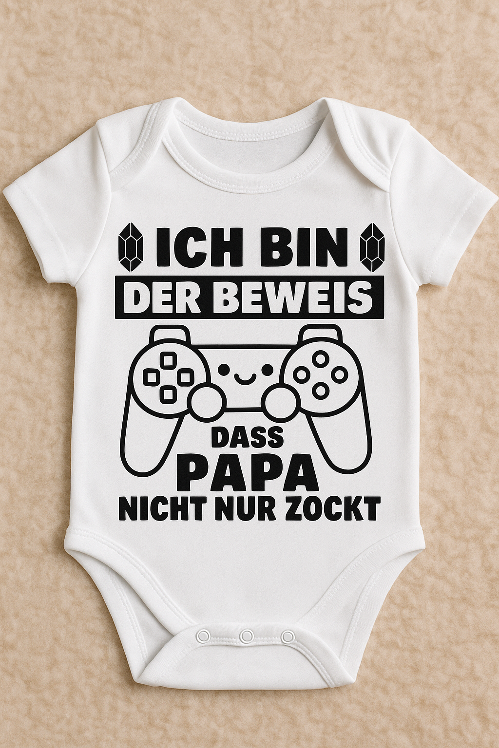 Babybody „Ich bin der Beweis, dass Papa nicht nur zockt“ – Lustiger Strampler aus 100% Baumwolle