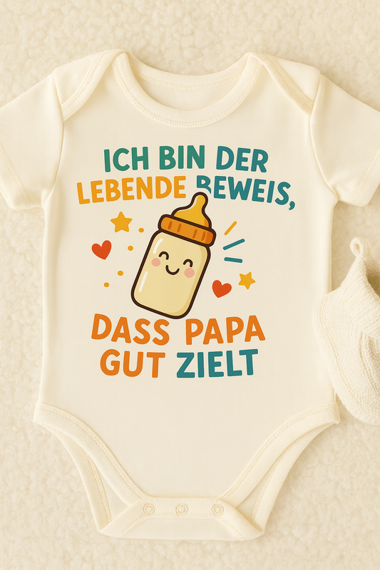 Babybody „Ich bin der Beweis, dass Papa nicht nur zockt“ – Lustiger Strampler aus 100% Baumwolle