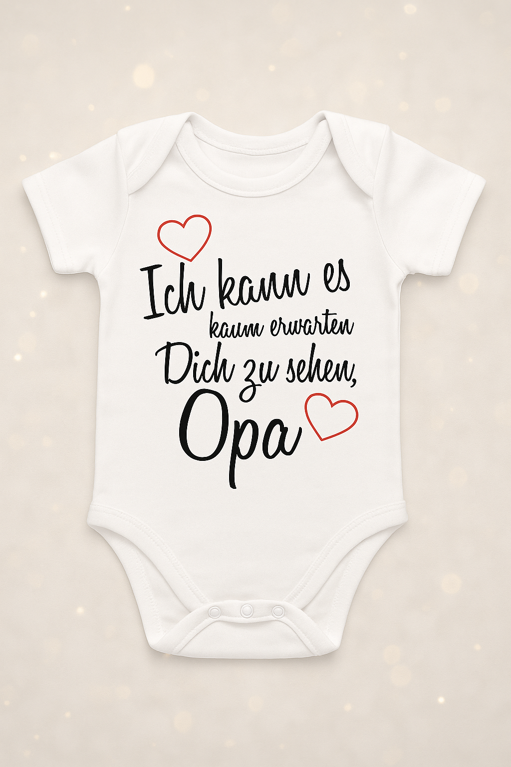 Babybody „Ich kann es kaum erwarten, dich zu sehen, Opa“ – Süßer Strampler aus 100% Baumwolle