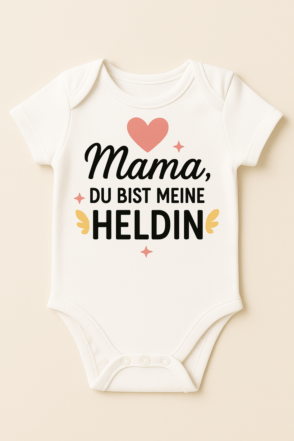 Babybody „Mama, du bist meine Heldin“ – Süßer Strampler aus 100% Baumwolle