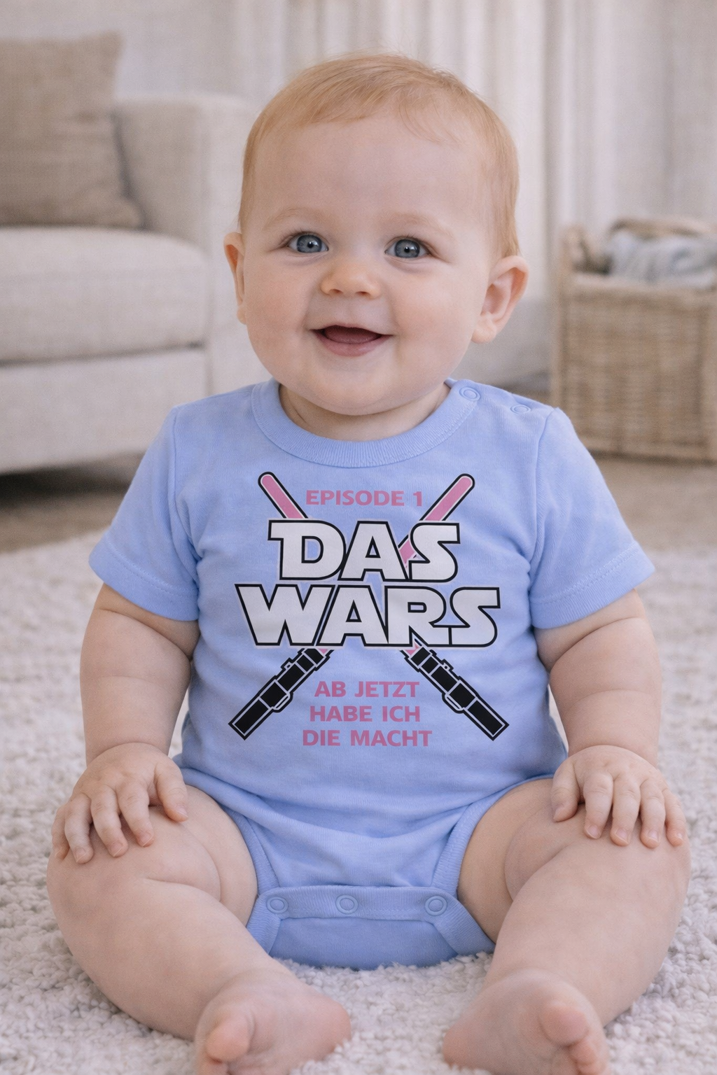 Babybody “EPISODE 1 DAS WARS AB JETZT HABE ICH DIE MACHT„– Süßer Strampler aus 100% Baumwolle