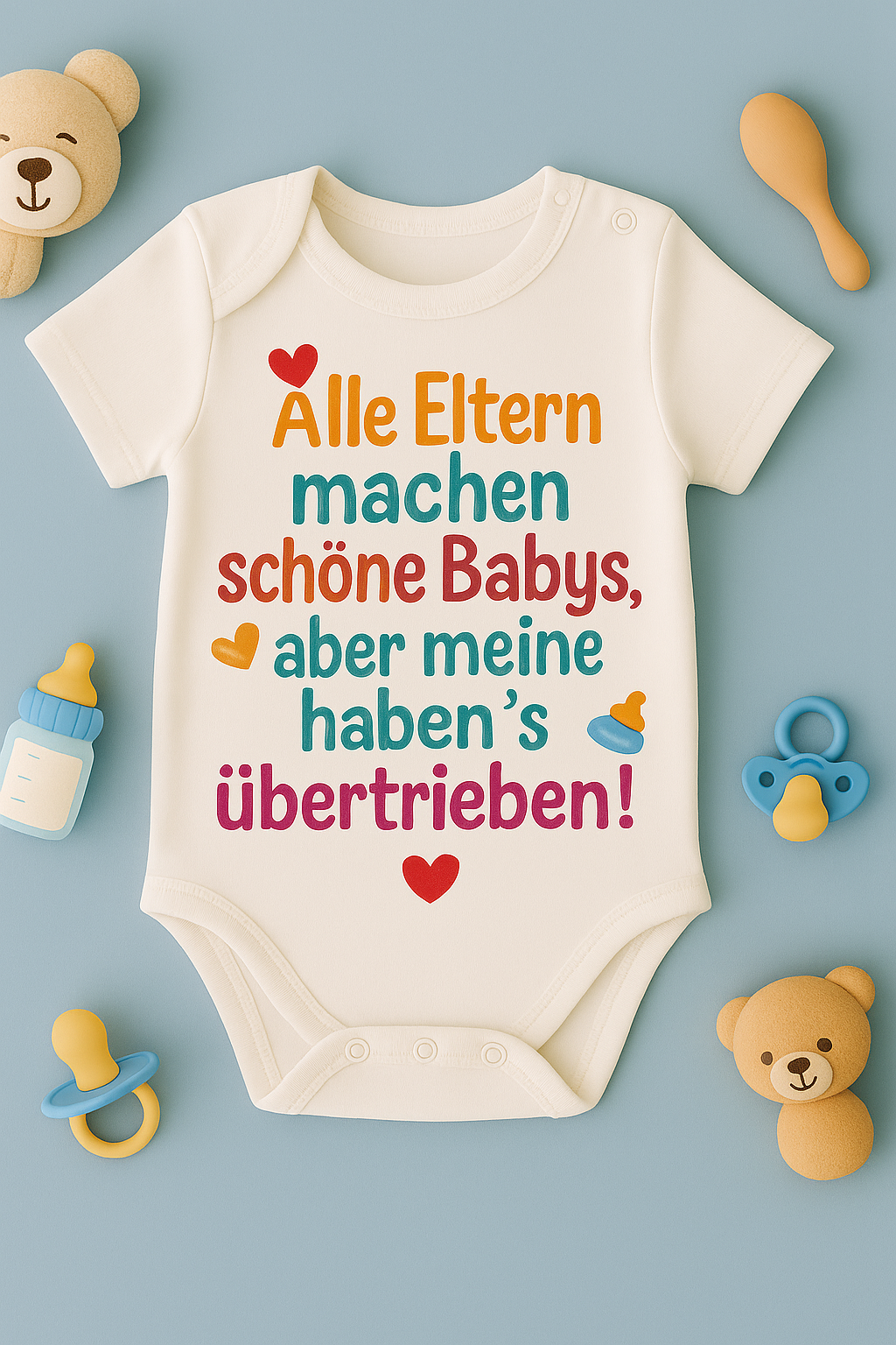 Babybody “Alle Eltern machen schöne Babys, aber meine haben's übertrieben!„– Süßer Strampler aus 100% Baumwolle