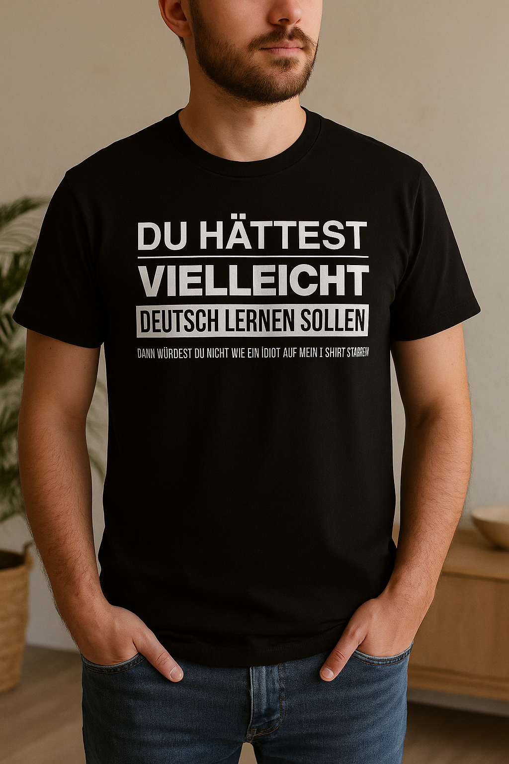 T-Shirt „DU HÄTTEST VIELLEICHT“, 100% Baumwolle