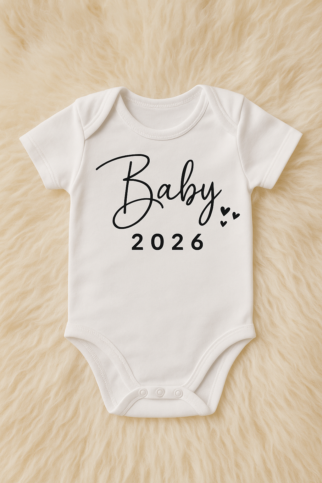 Babybody  “Baby 2026“ – Lustiger Babybody aus 100 % Baumwolle