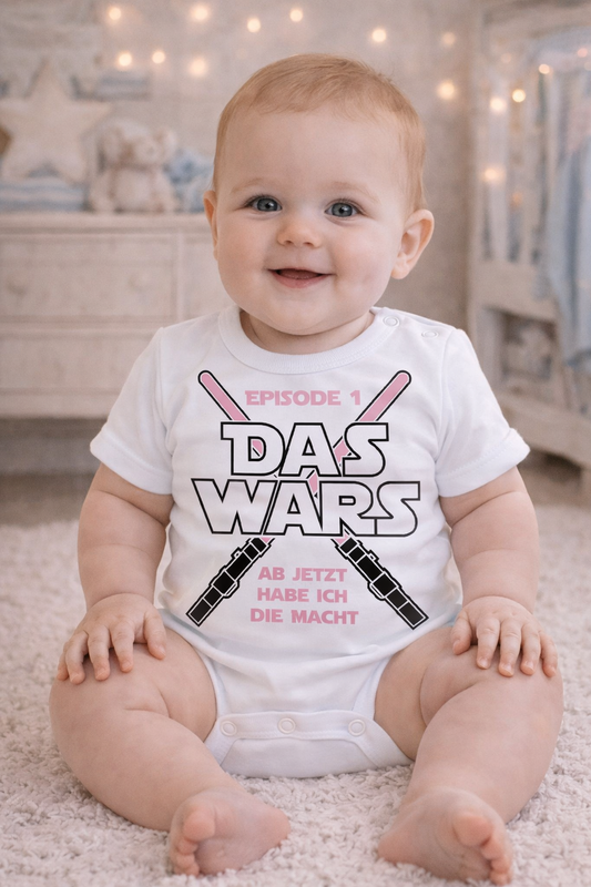Babybody “EPISODE 1 DAS WARS AB JETZT HABE ICH DIE MACHT„– Süßer Strampler aus 100% Baumwolle