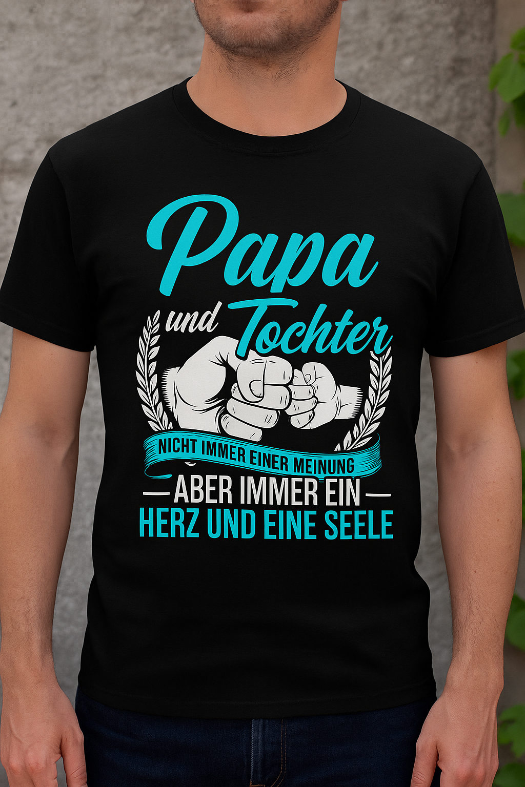T-Shirt „Papa und Tochter“, 100% Baumwolle