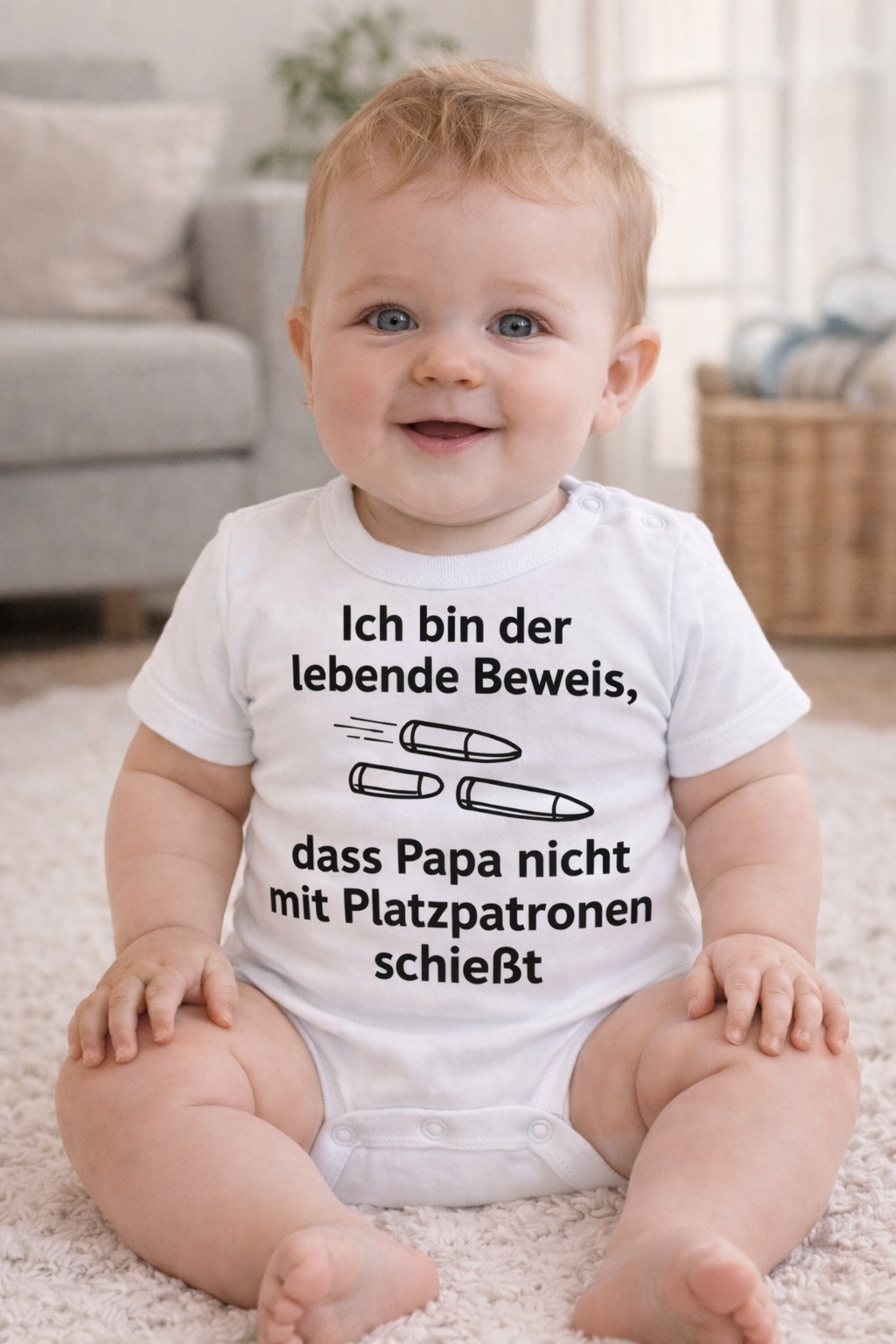3er Set Babybodys mit lustigen Sprüchen – 100 % Baumwolle, Geschenk zur Geburt