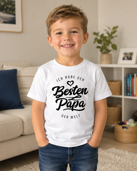 Kinder-T-Shirt „Ich habe den besten Papa der Welt” – Süßes Shirt aus 100 % Baumwolle
