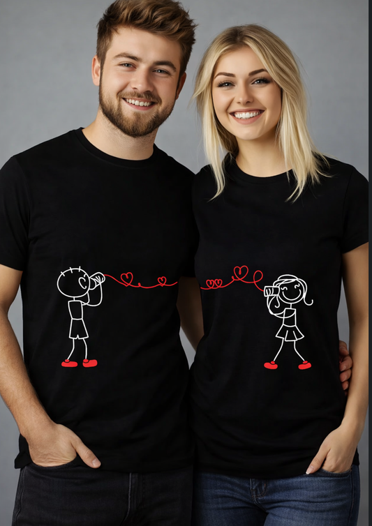Partner T-Shirts „Verbunden durch Liebe“ ❤️
