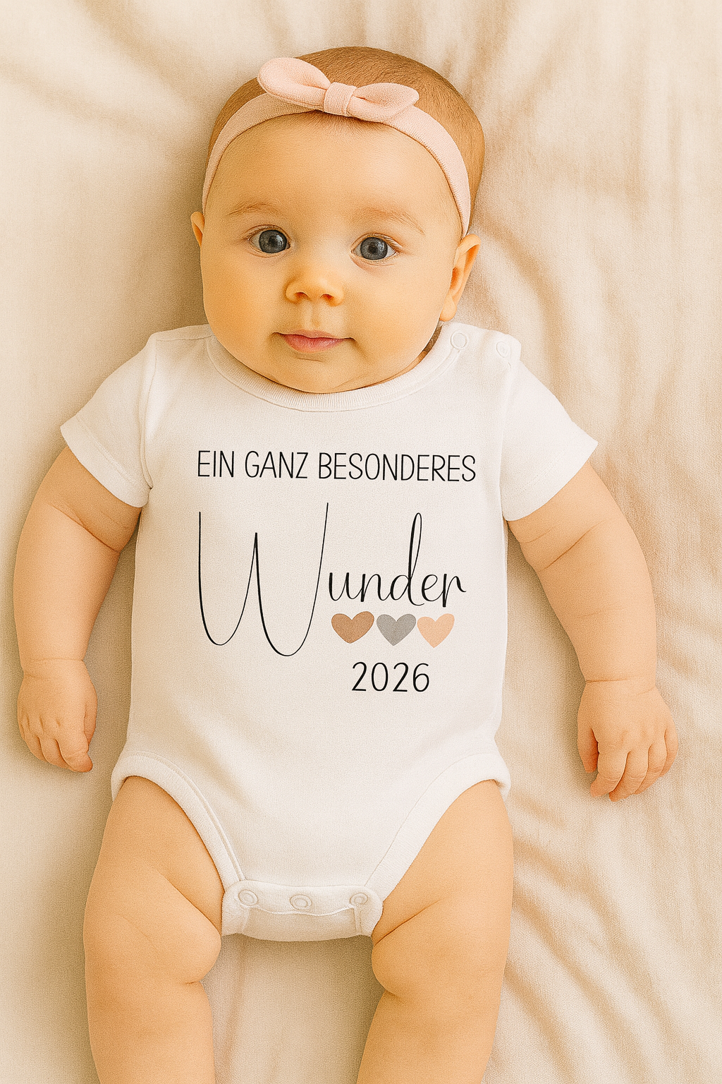 Babybody „Ein ganz besonderes Wunder 2026” – Süßer Strampler aus 100% Baumwolle