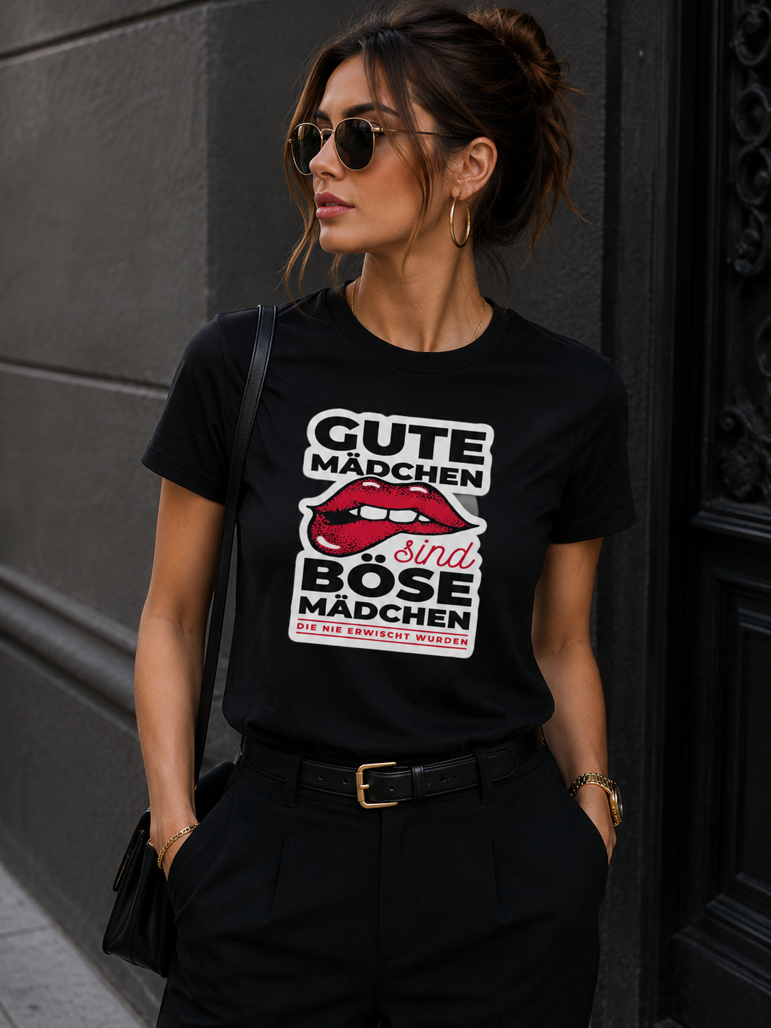 Damen-T-Shirt „Gute Mädchen sind böse Mädchen, die nie erwischt wurden” – Stylisches Statement-Shirt aus 100 % Baumwolle
