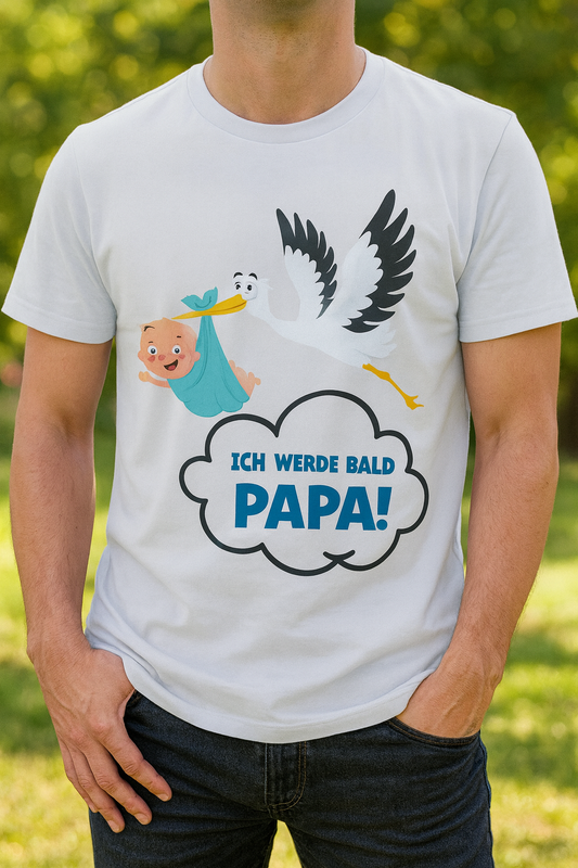 T-Shirt „ ICH WERDE BALD PAPA!“, 100% Baumwolle