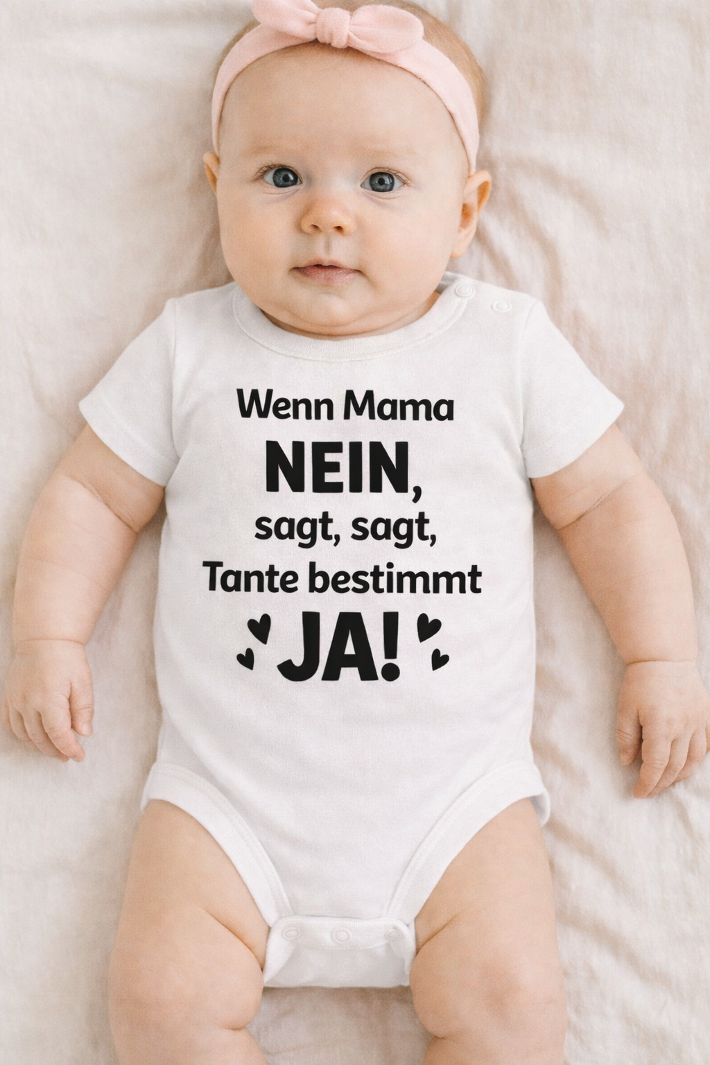 Babybody „ Wenn Mama NEIN sagt, sagt Tante bestimmt JA!:” – Süßer Strampler aus 100% Baumwolle