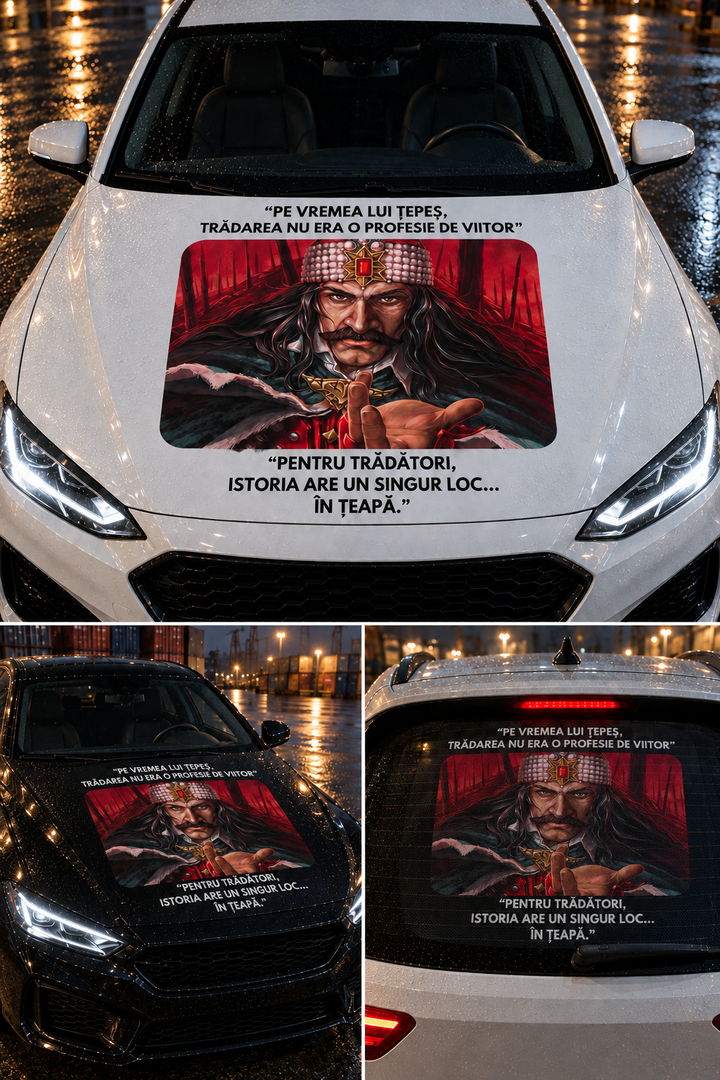 Sticker Auto Vlad Tepes | Folie Standard, Perforata sau Cast