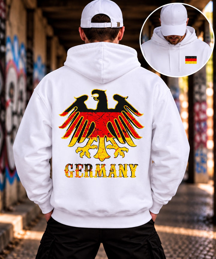 Hoodie „Germany” Adler | Deutschland Flagge | Front- & Rückenprint