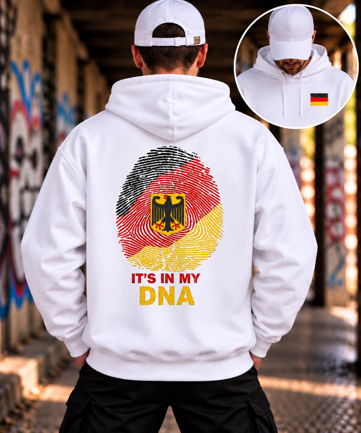 Hoodie „It’s in my DNA” Deutschland | Fingerabdruck | Front- & Rückenprint